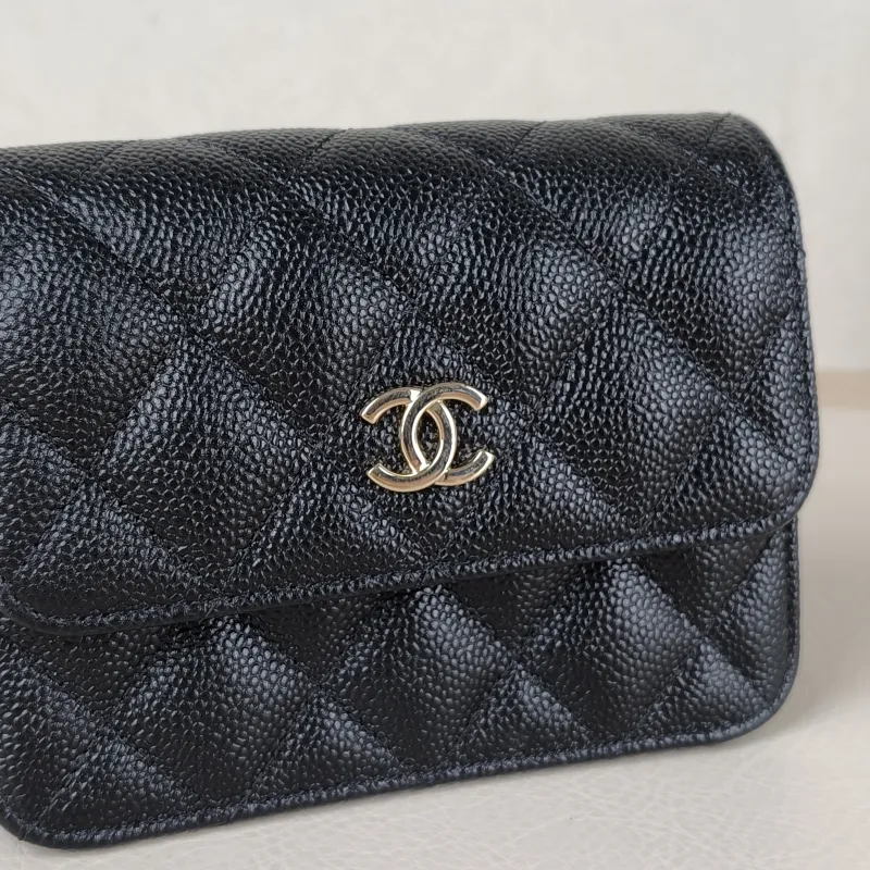 Chanel Crossbody Bag Crossbody Bag Black Grained Calfskin One Size 13 × 4 × 10 cm — detail view 10 of 13