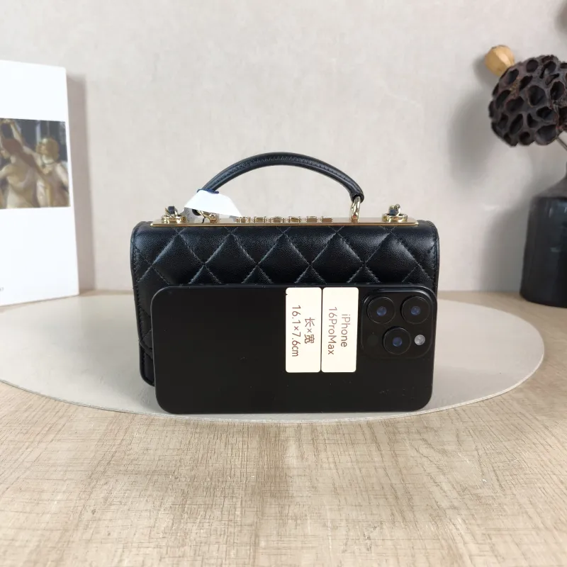 Chanel Crossbody Bag trendy cc woc Black Lambskin Mini 19.2 × 3.5 × 12.3 cm — cover view 3 of 5