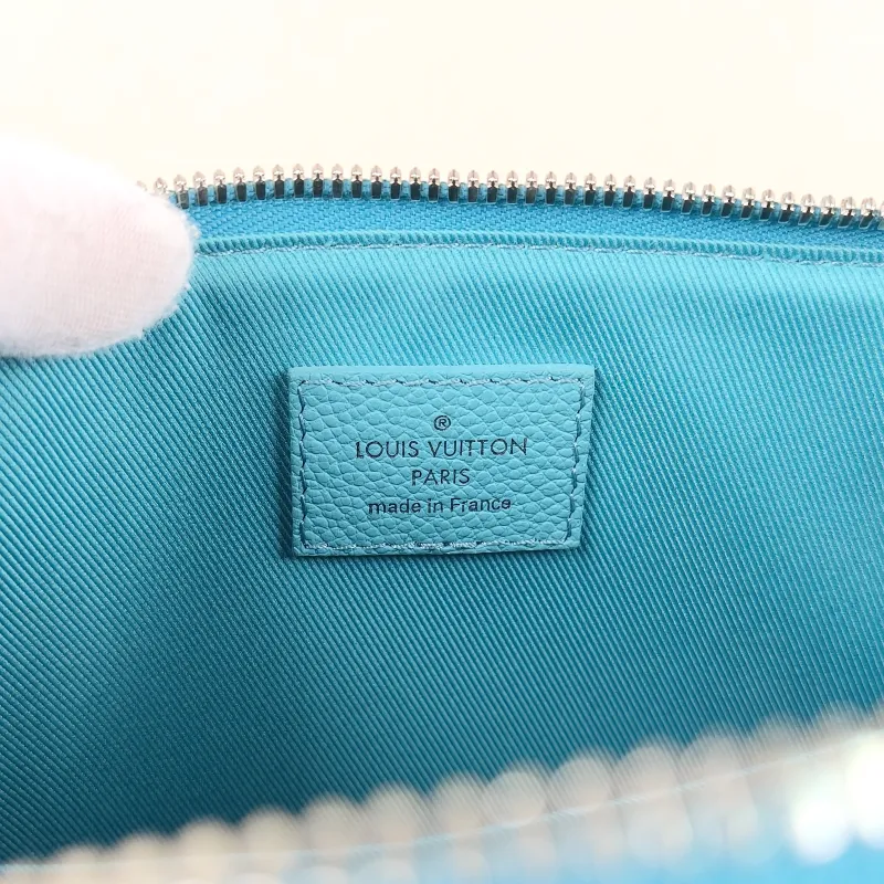 Louis Vuitton Crossbody Bag City Keepall Green · White Calfskin Medium27 × 13 × 17 cm — detail view 8 of 11