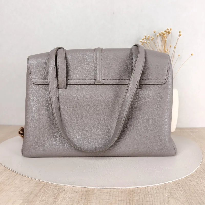 CELINE Shoulder Bag Soft 16Shoulder Bag Grey Calfskin Medium 32 × 15 × 24 cm — cover view 5 of 5