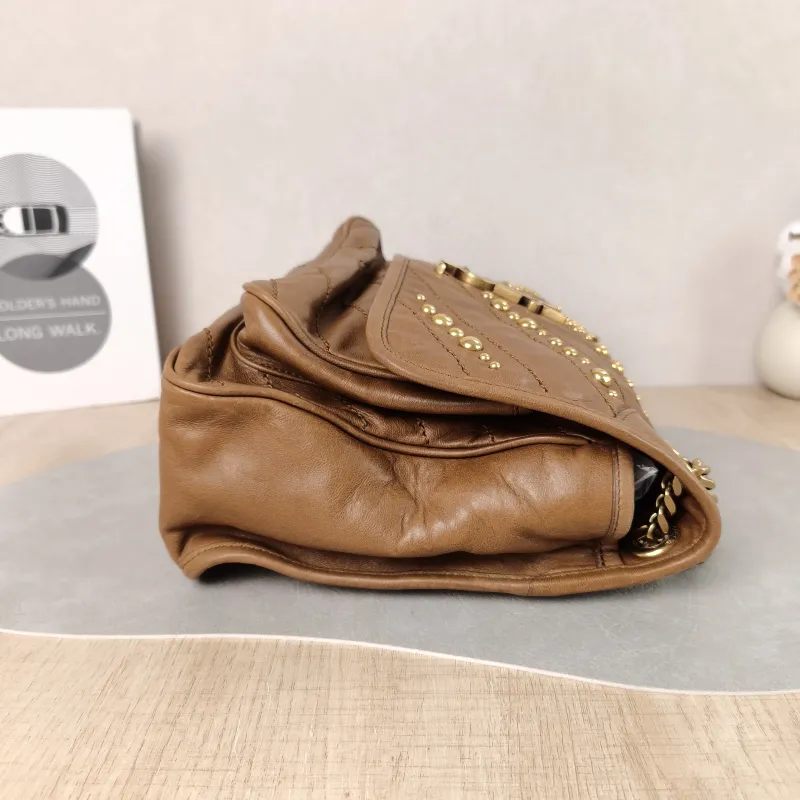 SAINT LAURENT Crossbody Bag Niki Caramel Medium 28 × 8.5 × 20 cm — detail view 5 of 14