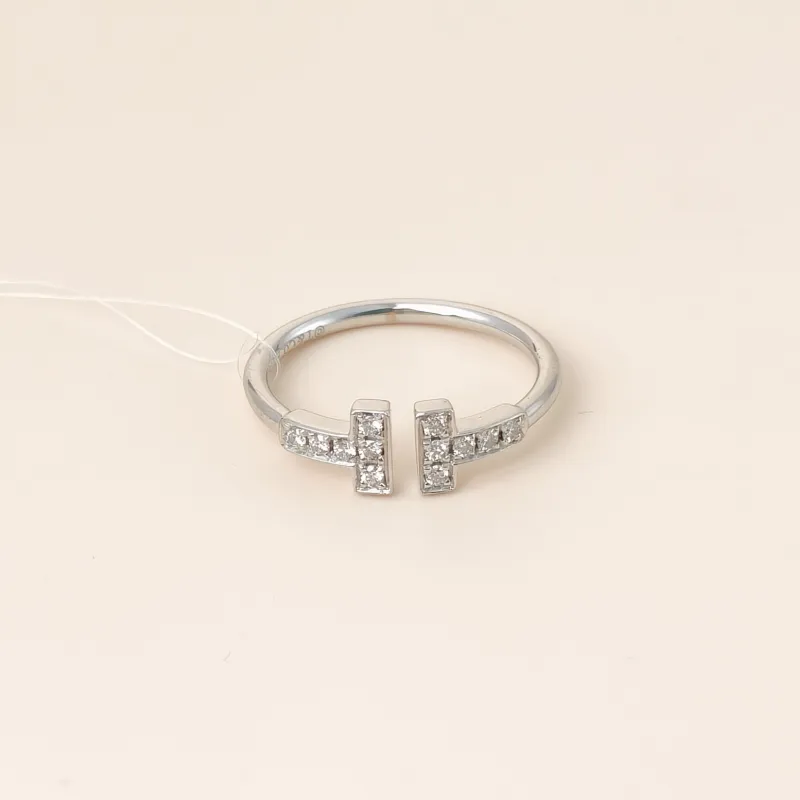 Tiffany&Co. Ring TC ollection White Gold Diamond18KW hite Gold One Size 53