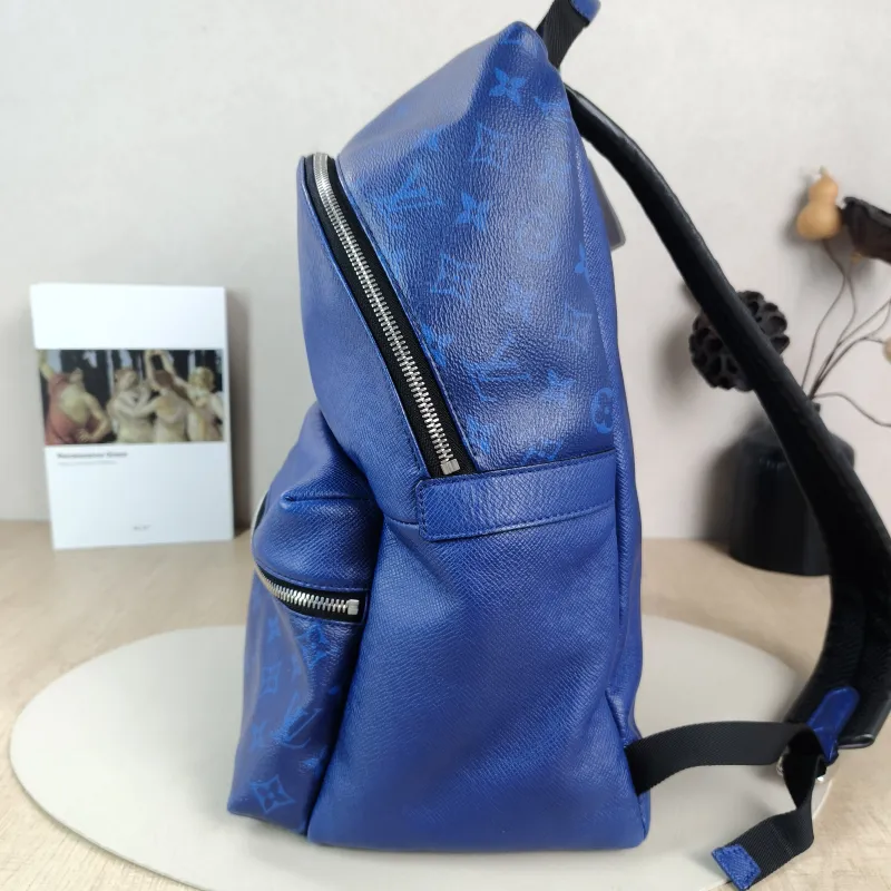 Louis Vuitton Backpack Discovery Backpack Blue PVC · Calfskin Small 37 × 20 × 40 cm — detail view 7 of 12