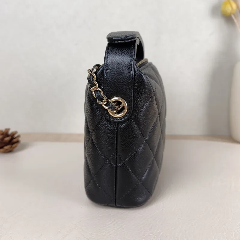 Chanel Crossbody Bag Crossbody Bag Black Grained Calfskin One Size 15.5 × 6 × 12 cm — detail view 8 of 13