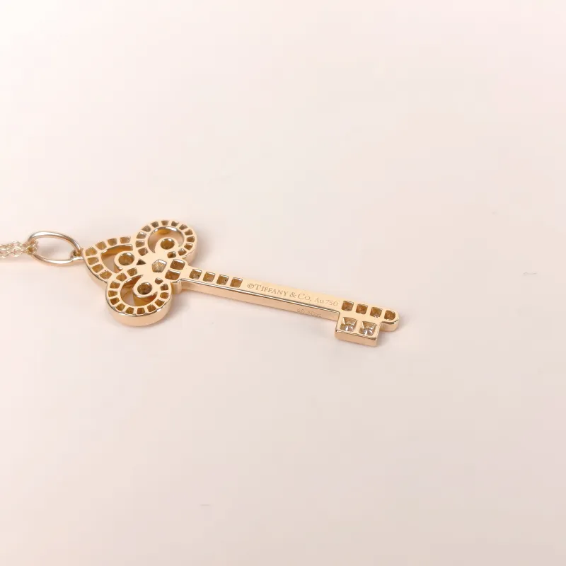 Tiffany&Co. Necklace Keys Collection Pavé Diamond Necklace Rose Gold Diamond18KR ose Gold One Size 40cm — cover view 7 of 11
