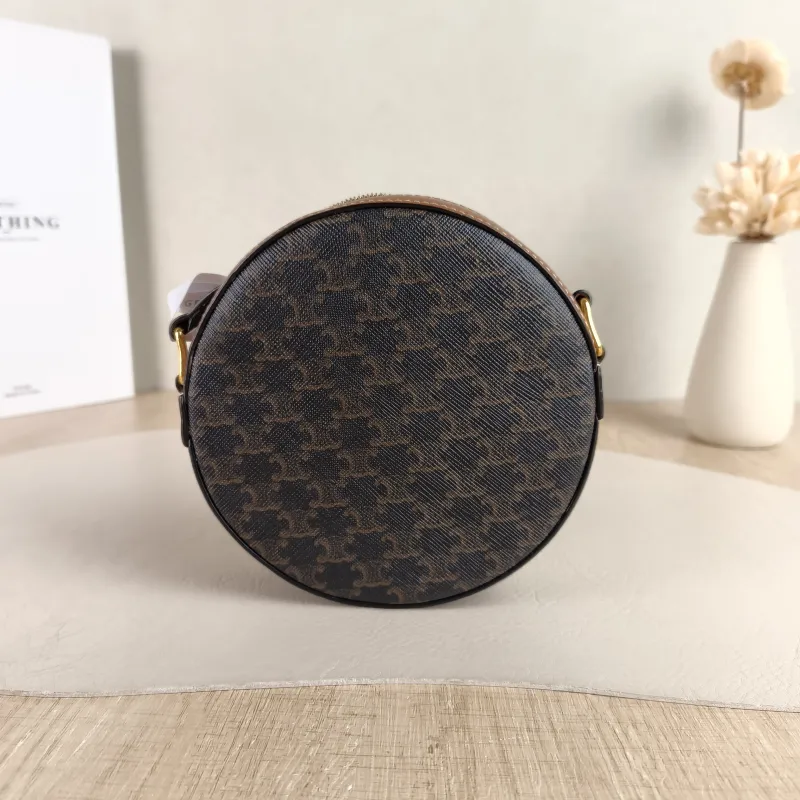 CELINE Crossbody Bag Triomphe Monogram PVC Mini 13.5 × 4 × 13.5 cm — cover view 4 of 5