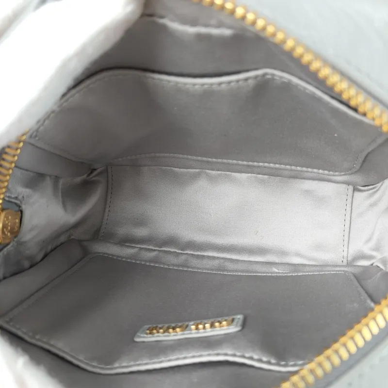 Miumiu Top Handle Bag Arcadie MatelasséCollection Edition Grey Lambskin Small 19 × 6 × 13 cm — detail view 4 of 13