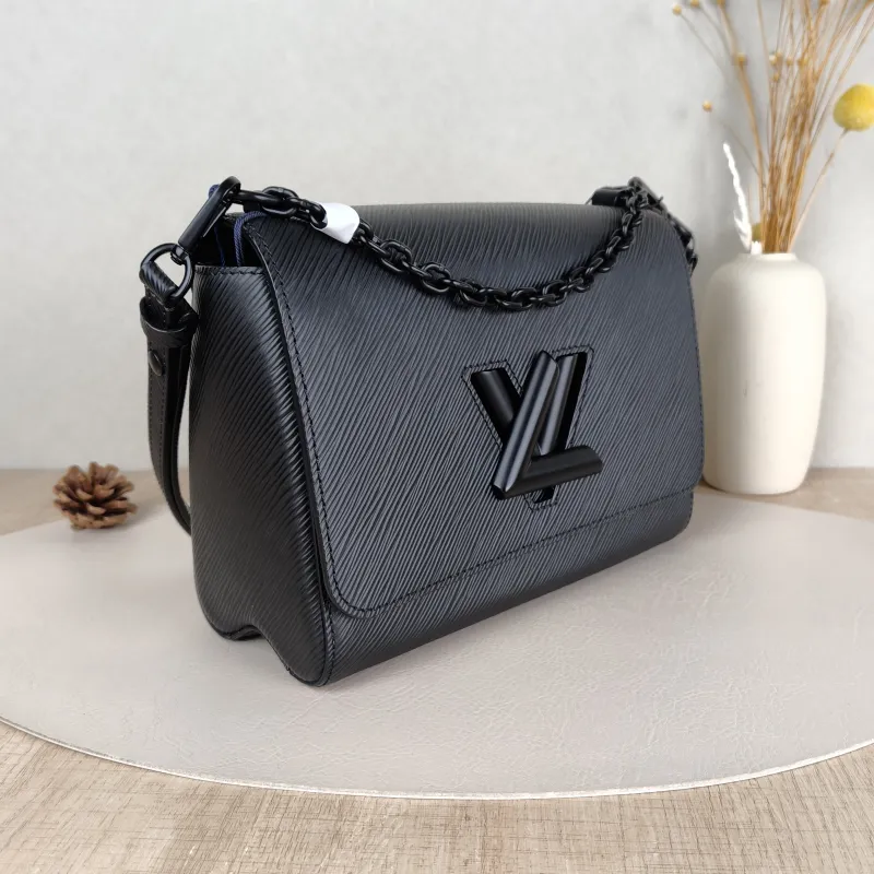 Louis Vuitton Crossbody Bag Twist Black Epi Embossed Calfskin Medium23 × 9.5 × 17 cm — cover view 6 of 6