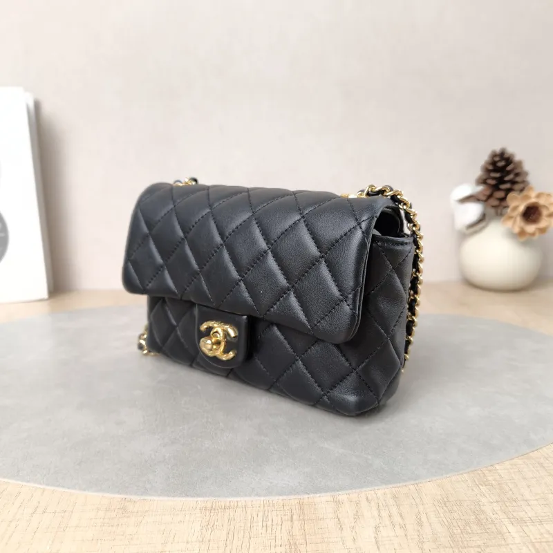Chanel Crossbody Bag24b Crossbody Bag Black Lambskinmini18 × 6 × 11 cm — cover view 2 of 5