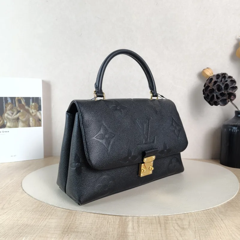 Louis Vuitton Crossbody Bag MADELEINE Black Monogram Empreinte Embossed Calfskin Medium 30 × 11 × 19.5 cm — cover view 2 of 5