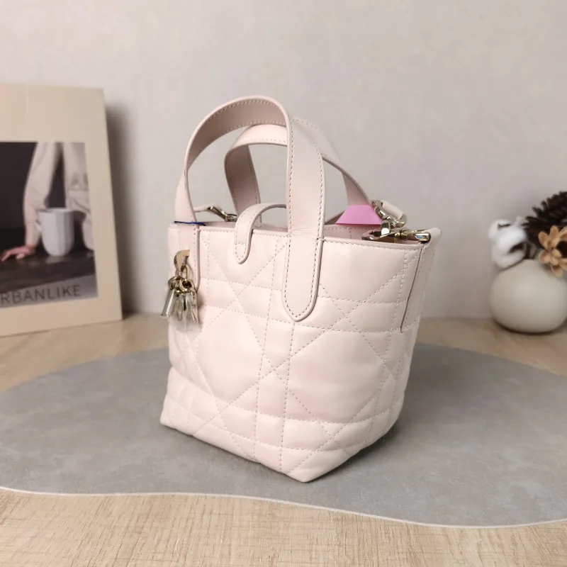 DIOR Top Handle Bag TOUJOURS Edition Pink Calfskin Mini 13 × 12 × 15 cm — cover view 4 of 5