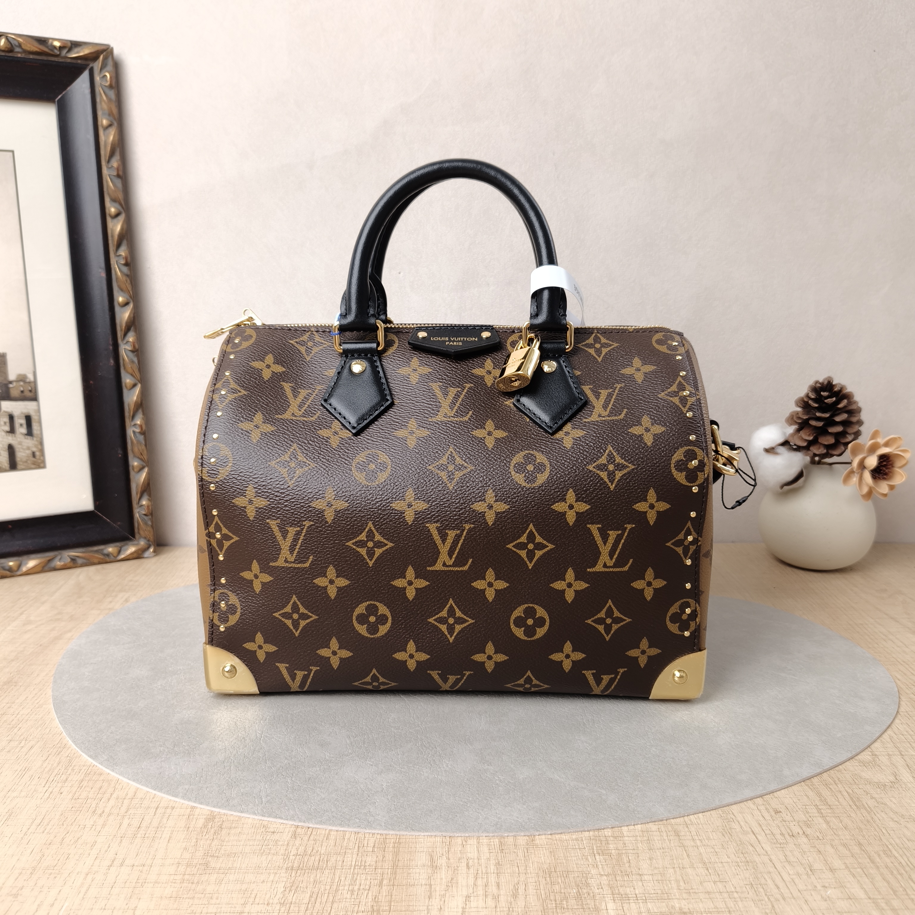 Louis Vuitton Shoulder Bag Speedy Trunk Monogram PVC One Size27 × 15 × 20 cm