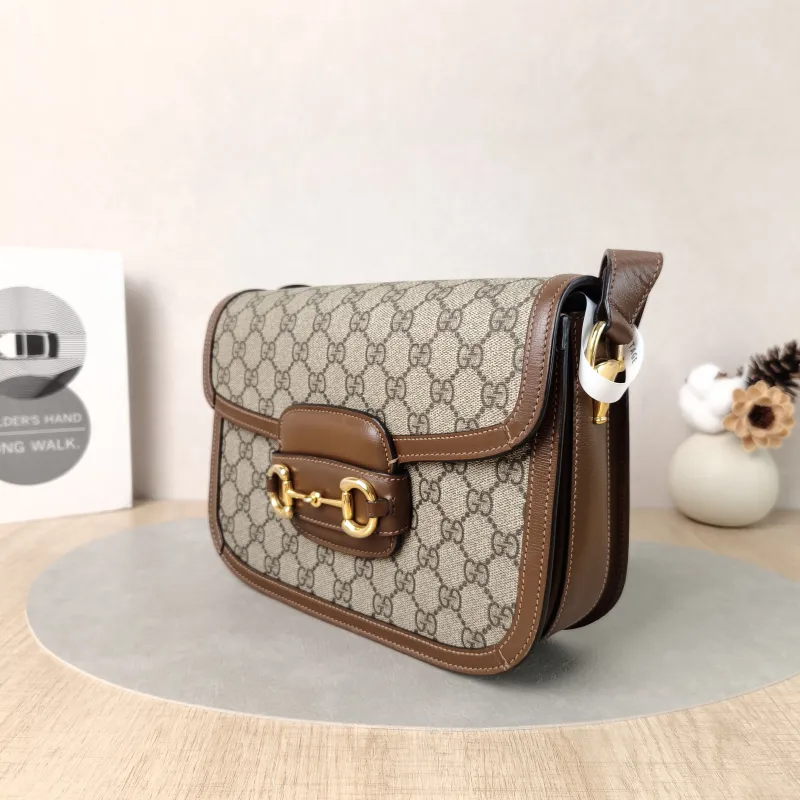 GUCCI Shoulder Bag Horsebit 1955 Horsebit Medium Monogram PVC Medium25 × 8 × 18 cm — cover view 2 of 5