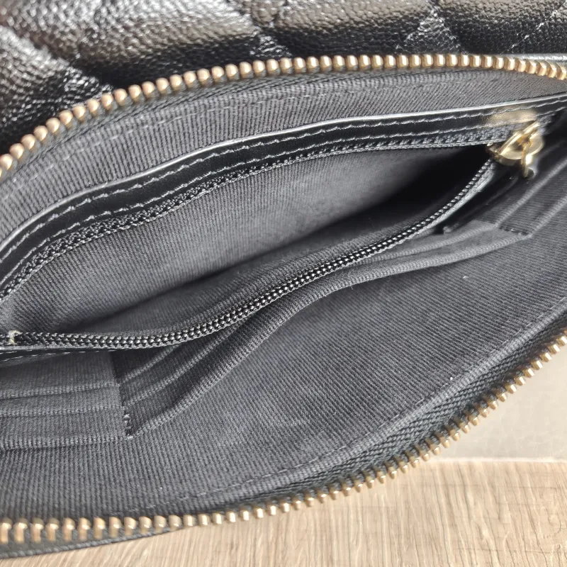 Chanel Crossbody Bag Le Boy​ WOC Black Grained Calfskin Mini 17.5 × 3.5 × 10 cm Microchip Edition — detail view 3 of 11