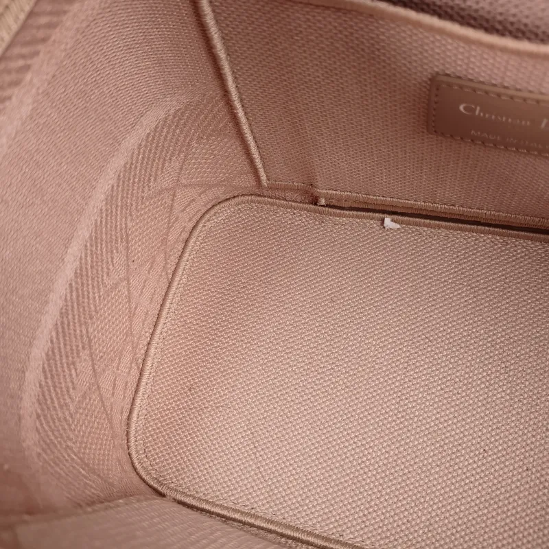 DIOR Top Handle Bag Travel Vanity Cosmetic Bag Pink Canvas Medium24.5 × 13.5 × 17 cm — detail view 6 of 12