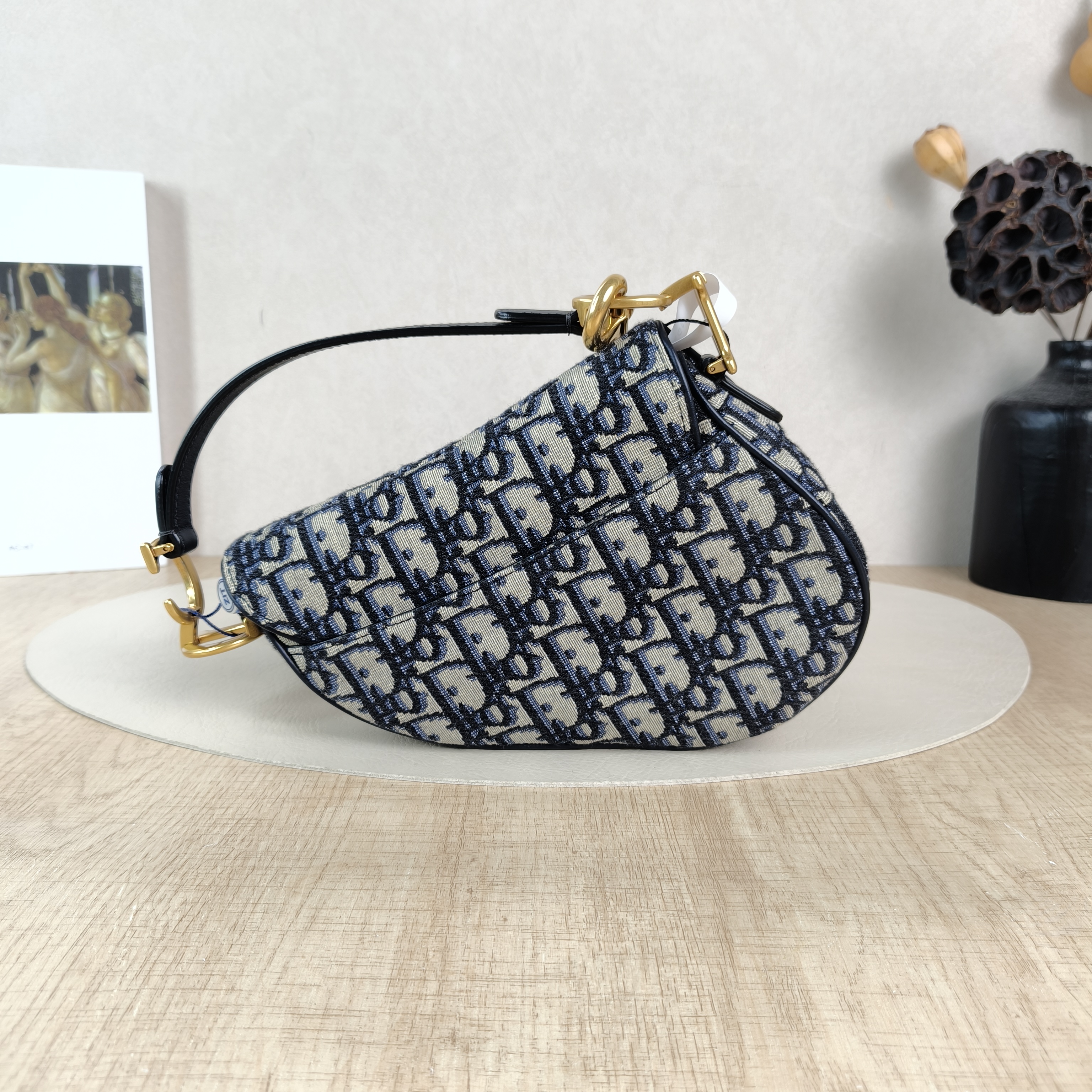 DIOR Top Handle Bag Saddle Blue Canvasmini19 × 6 × 15 cm — cover view 3 of 5