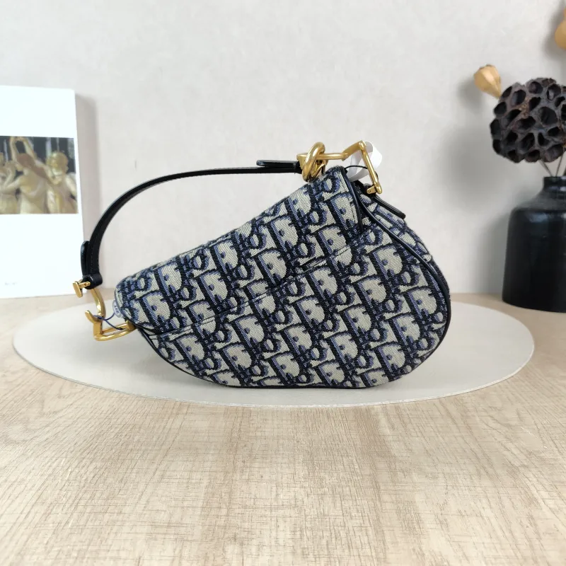 DIOR Top Handle Bag Saddle Blue Canvasmini19 × 6 × 15 cm — cover view 3 of 5