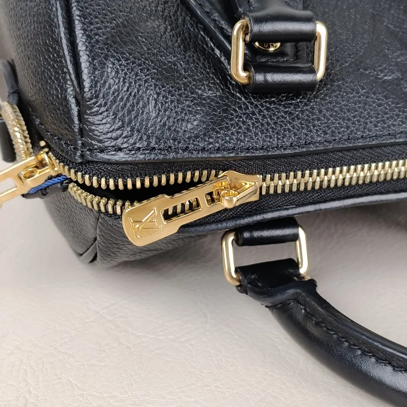 Louis Vuitton Crossbody Bag Speedy20 Black Monogram Empreinte Embossed Calfskin Small 20.5 × 12 × 13.5 cm — detail view 12 of 13