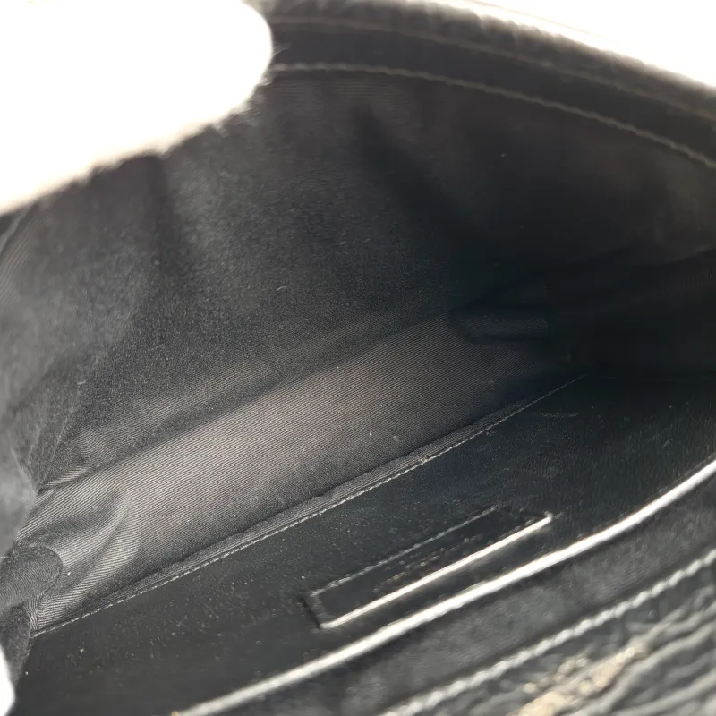 SAINT LAURENT Crossbody Bag Niki Black Waxed Leather Calfskin Small 21 × 7.5 × 16 cm — detail view 10 of 13