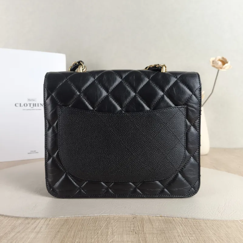 Chanel Crossbody Bagcf Collection Crossbody Bag Black Calfskin One Size22.5 × 5 × 18.5 cm — cover view 3 of 5