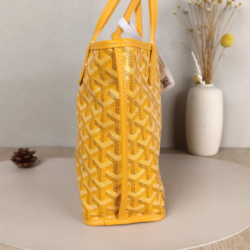 GOYARD Top Handle Bag ANJOU Shopping Tote Yellow PV Cmini19.5 × 9 × 19.5 cm — detail view 3 of 11