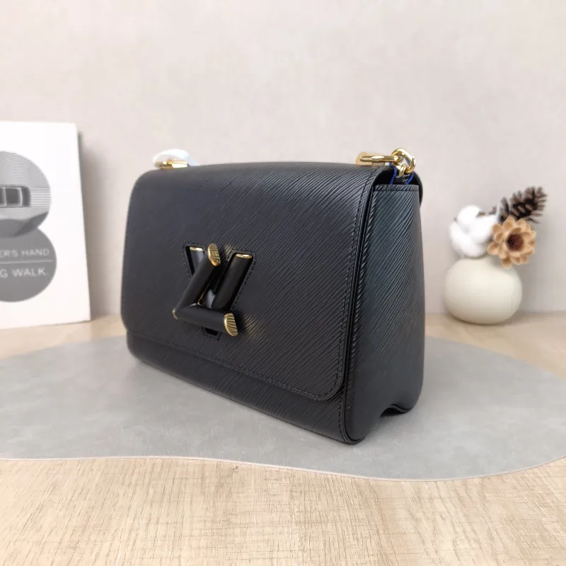 Louis Vuitton Crossbody Bag Twist Black Epi Embossed Calfskin Medium 23 × 9.5 × 17 cm — cover view 5 of 5