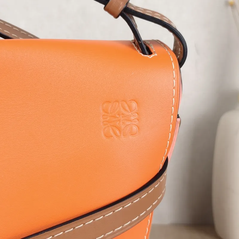 LOEWE Crossbody Bag Gate Colorblock Calfskin Medium 25 × 11.5 × 19 cm — detail view 4 of 11