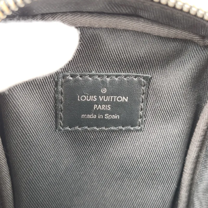 Louis Vuitton Crossbody Bag Double Phone Pouch Black Monogram PVC One Size 11 × 5 × 18 cm — detail view 8 of 10
