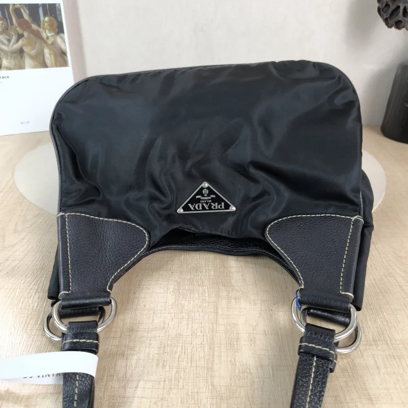 PRADA Top Handle Bag Nylon Black Nylon One Size 32 × 16 × 29 cm — detail view 9 of 10