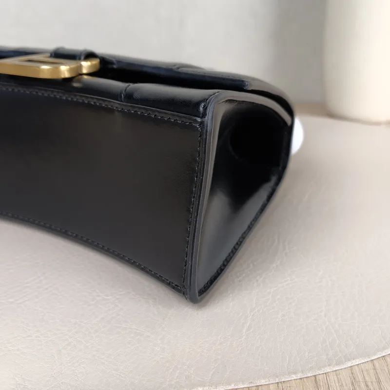 BALENCIAGA Crossbody Bag Hourglass Hourglass Bag Black Calfskin XS 19 × 8 × 13 cm — detail view 8 of 11