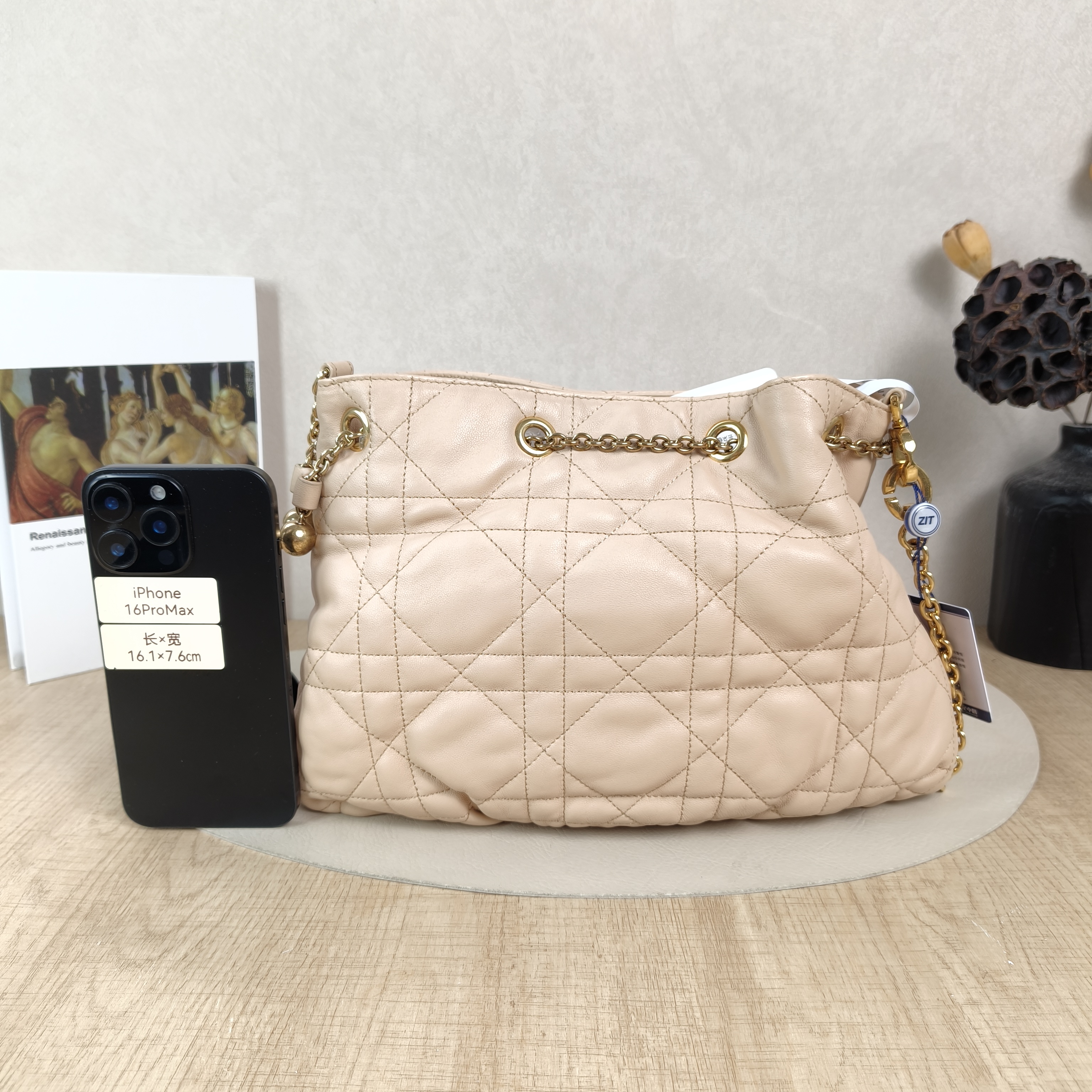 DIOR Shoulder Bag Ammi Beige Lambskin Medium31 × 13 × 18 cm — cover view 3 of 5