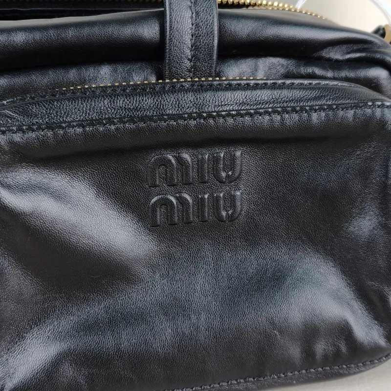 Miumiu Top Handle Bag Pocket Top Handle Bag Black Lambskin 32 × 12 × 13 cm — detail view 11 of 15