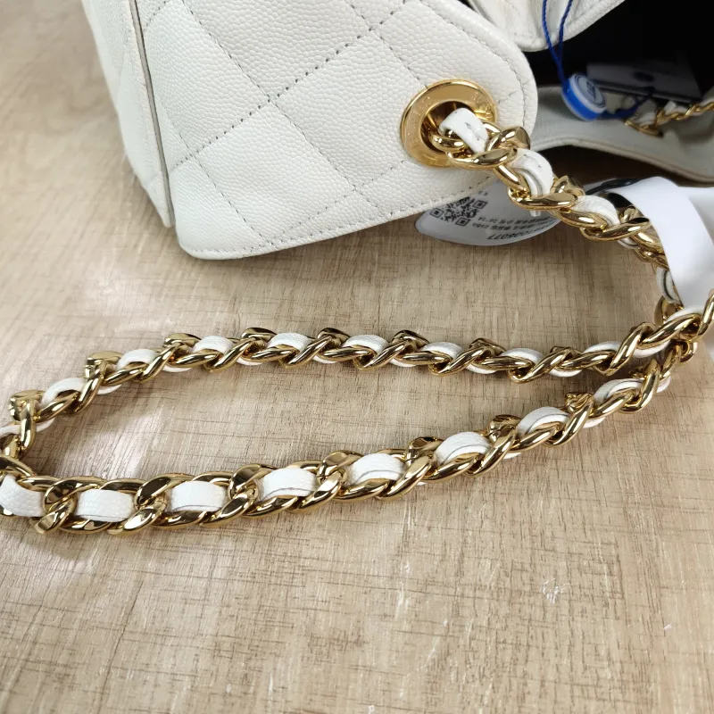 Chanel Shoulder Bag 25Bag White Grained Calfskin Small 26 × 14 × 30 cm — detail view 6 of 11