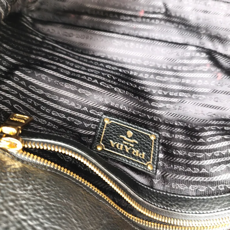 PRADA Shoulder Bag Hobo Shoulder Bag Black Calfskin One Size32 × 15 × 31 cm — detail view 1 of 13