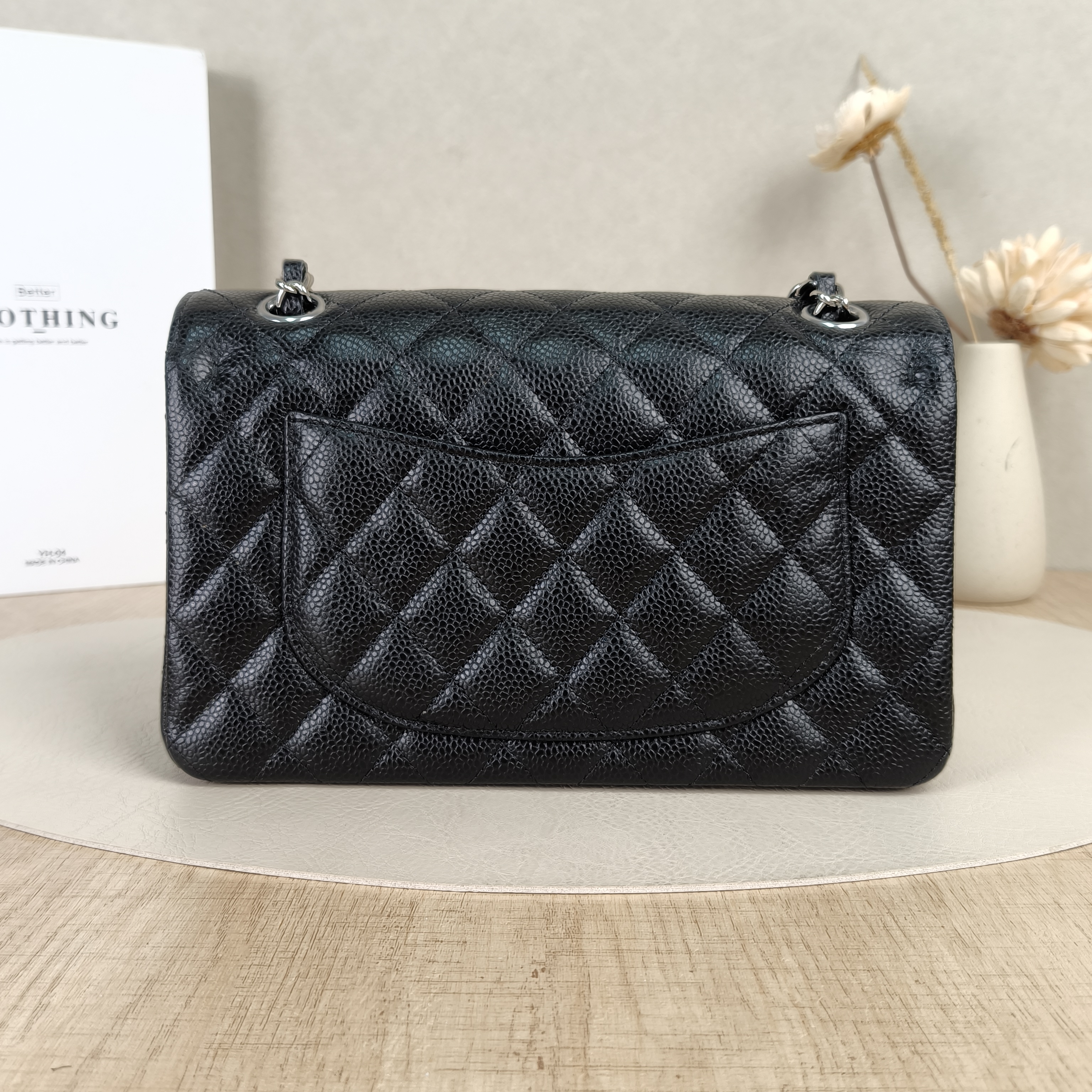 Chanel Crossbody Bag Classic Flap CF Black Grained Calfskin Small23 × 6 × 14.5 cm — cover view 2 of 9