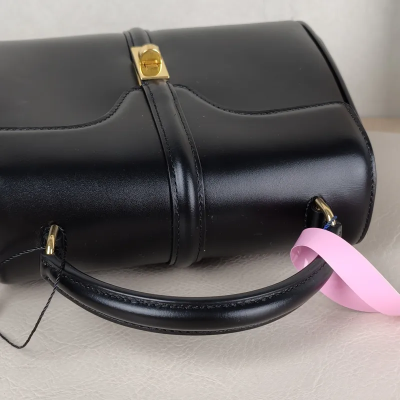 CELINE Crossbody Bag 16 Edition Black Calfskin Mini 17.5 × 7 × 14 cm — detail view 5 of 14