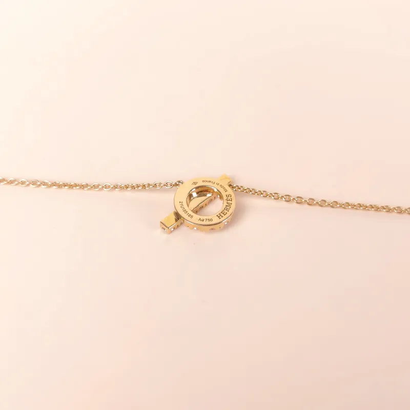 Hermès Necklace Finesse QP avé Diamond Necklace Rose Gold Diamond18KR ose Gold One Size 41cm — cover view 5 of 6