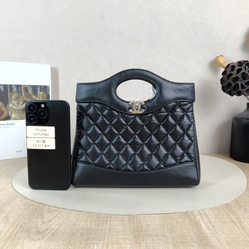 Chanel Crossbody Bag 31Bag Black Calfskin Mini 23 × 5.5 × 22 cm — cover view 4 of 5