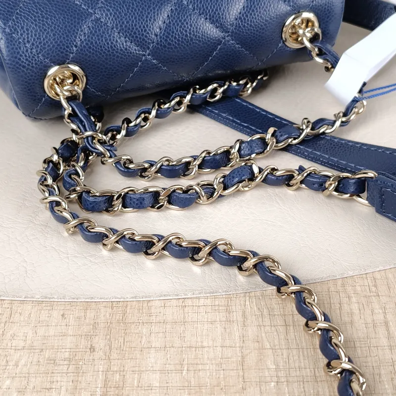 Chanel Backpack duma Navy Grained Calfskin Small 18 × 9.5 × 19 cm — detail view 2 of 15