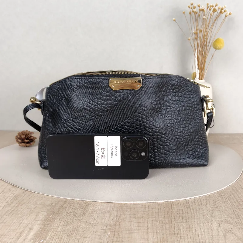 BURBERRY Crossbody Bag Crossbody Bag Black Calfskin One Size29.5 × 8.5 × 17 cm — cover view 5 of 5