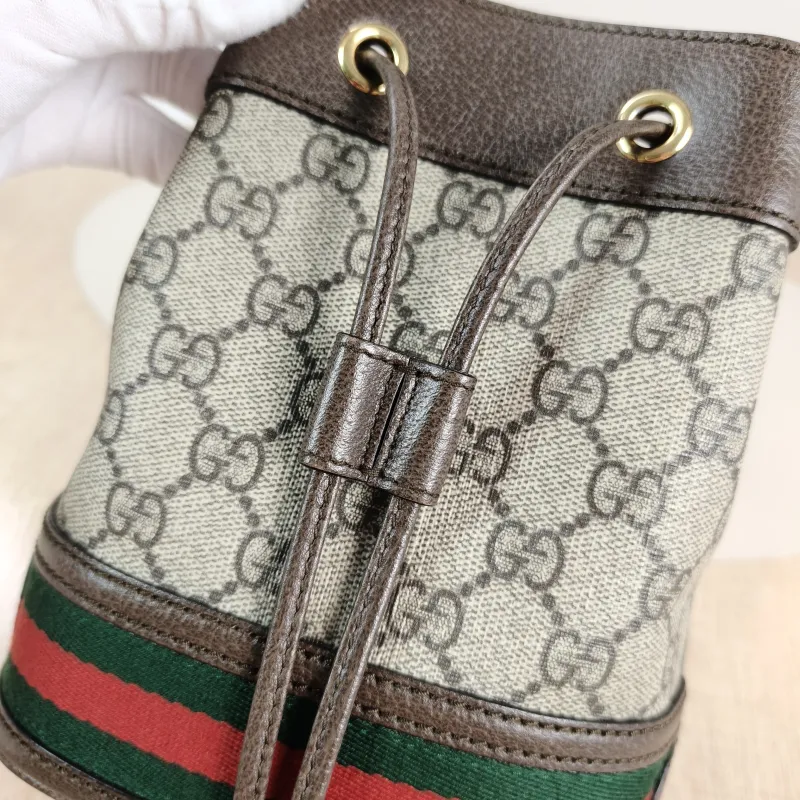 GUCCI Shoulder Bag Ophidia Bucket Bag Monogram PVC Mini 15.5 × 9 × 19 cm — detail view 5 of 10