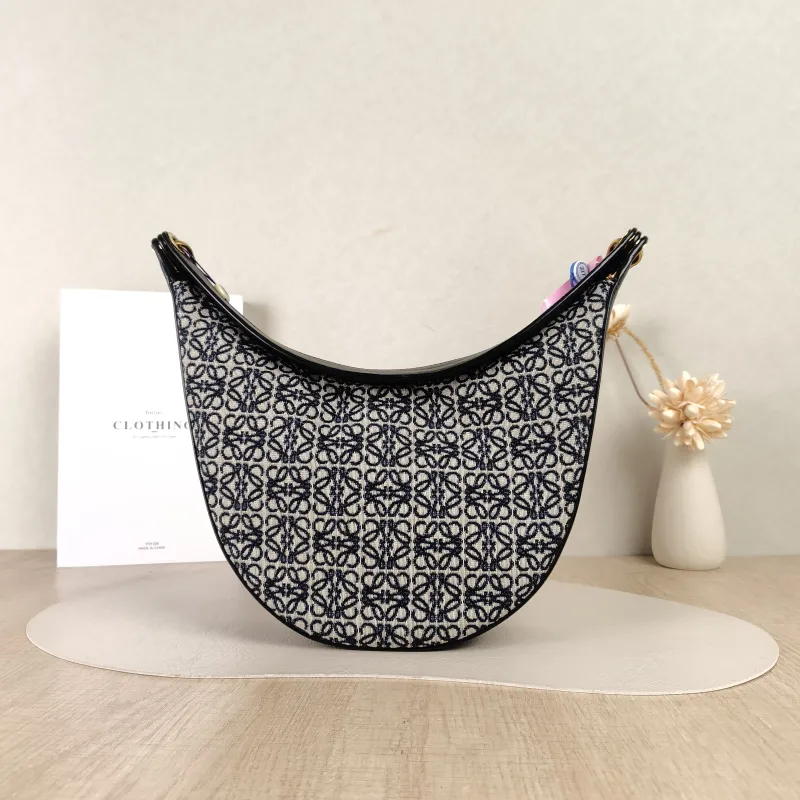 LOEWE Shoulder Bagluna Shoulder Bag Colorblock Canvas， One Size34 × 9 × 30 cm