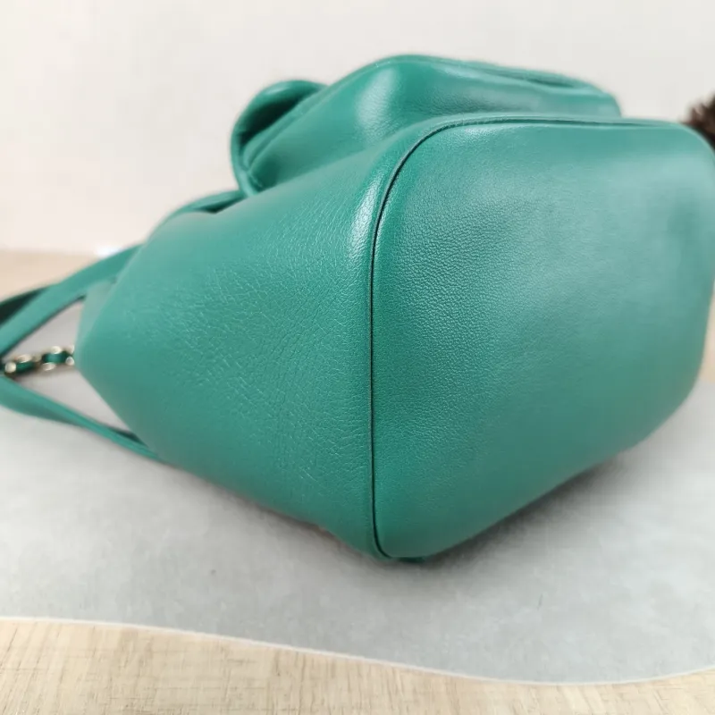 Chanel Backpack Duma Green Lambskin Small 18 × 12 × 18.5 cm — detail view 6 of 13