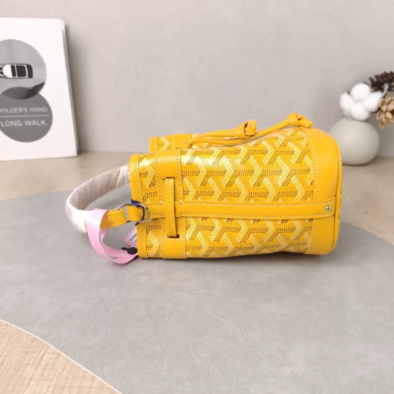 GOYARD Crossbody Bag Petit Flot Yellow ine Canvas Mini 12 × 10 × 17.5 cm — detail view 1 of 12