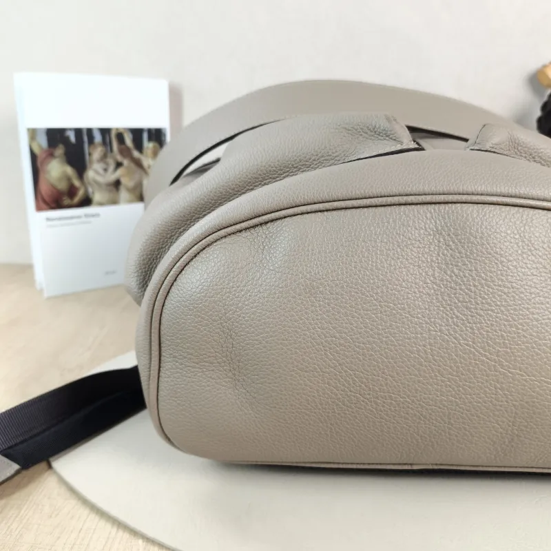 FENDI Backpack Backpack Grey Calfskin One Size 30 × 16 × 40 cm — detail view 7 of 12