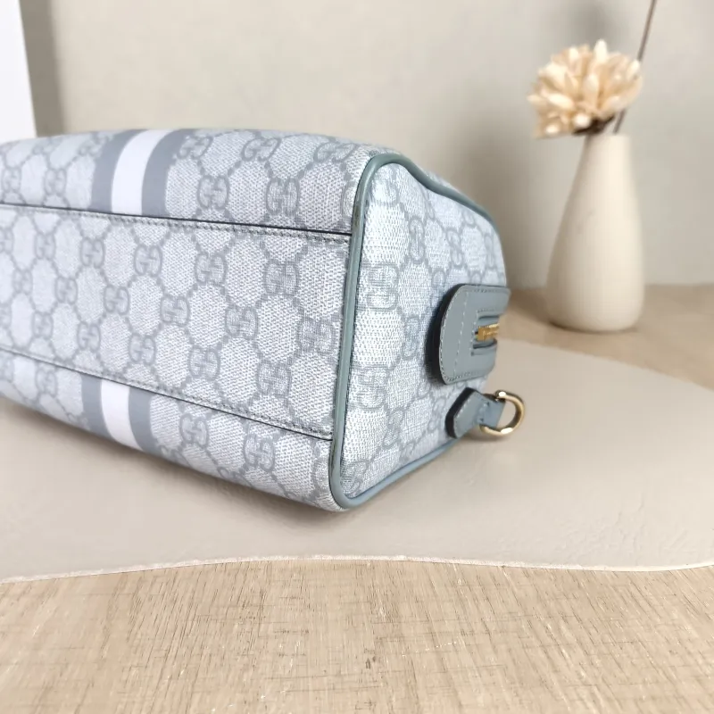 GUCCI Top Handle Bag Ophidia Blue PVC One Size 21 × 11 × 13 cm — detail view 10 of 12
