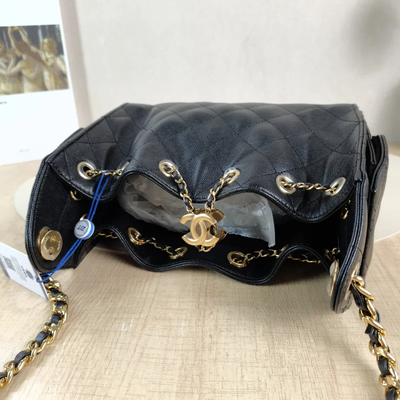 Chanel Shoulder Bag 25Bag Black Grained Calfskin Mini 20 × 12.5 × 22 cm — detail view 6 of 13