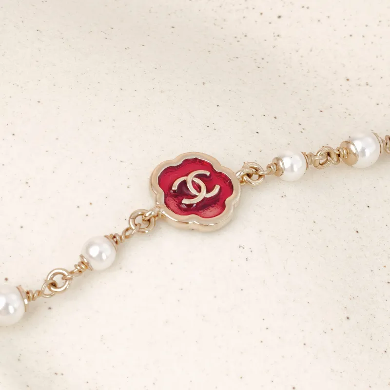 Chanel Necklace Necklace Pink Pearl Necklace Pearl One Size37cm — cover view 3 of 10