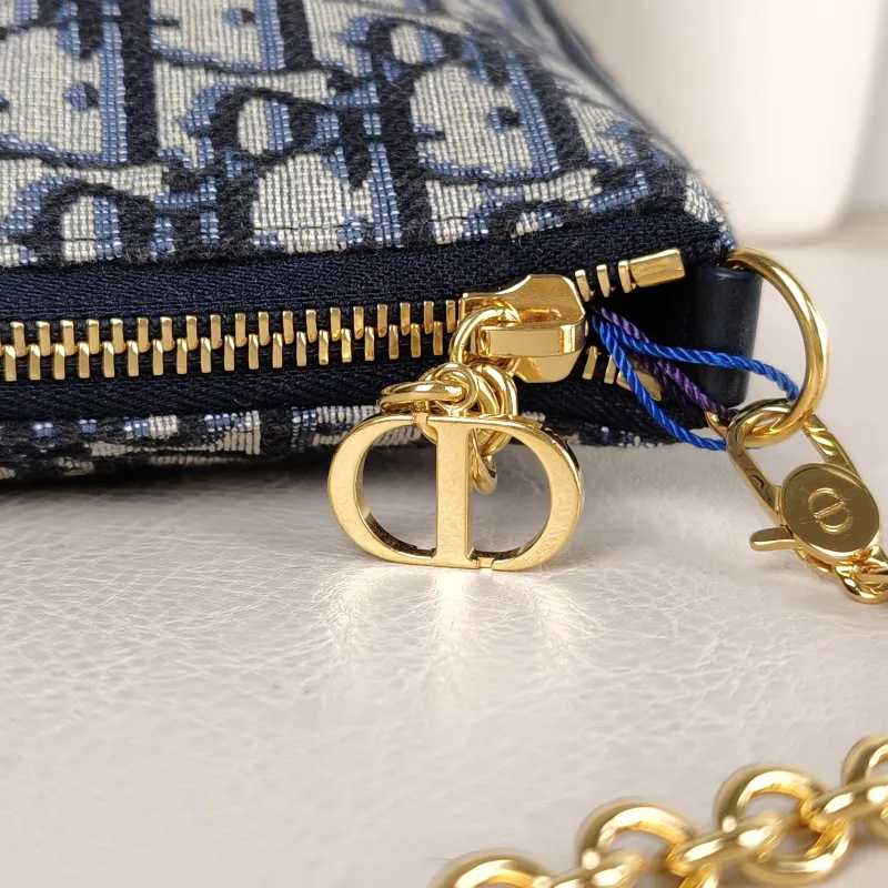 DIOR Shoulder Bag 30 Montaigne Blue Canvas One Size 21.5 × 3 × 12 cm — detail view 10 of 11