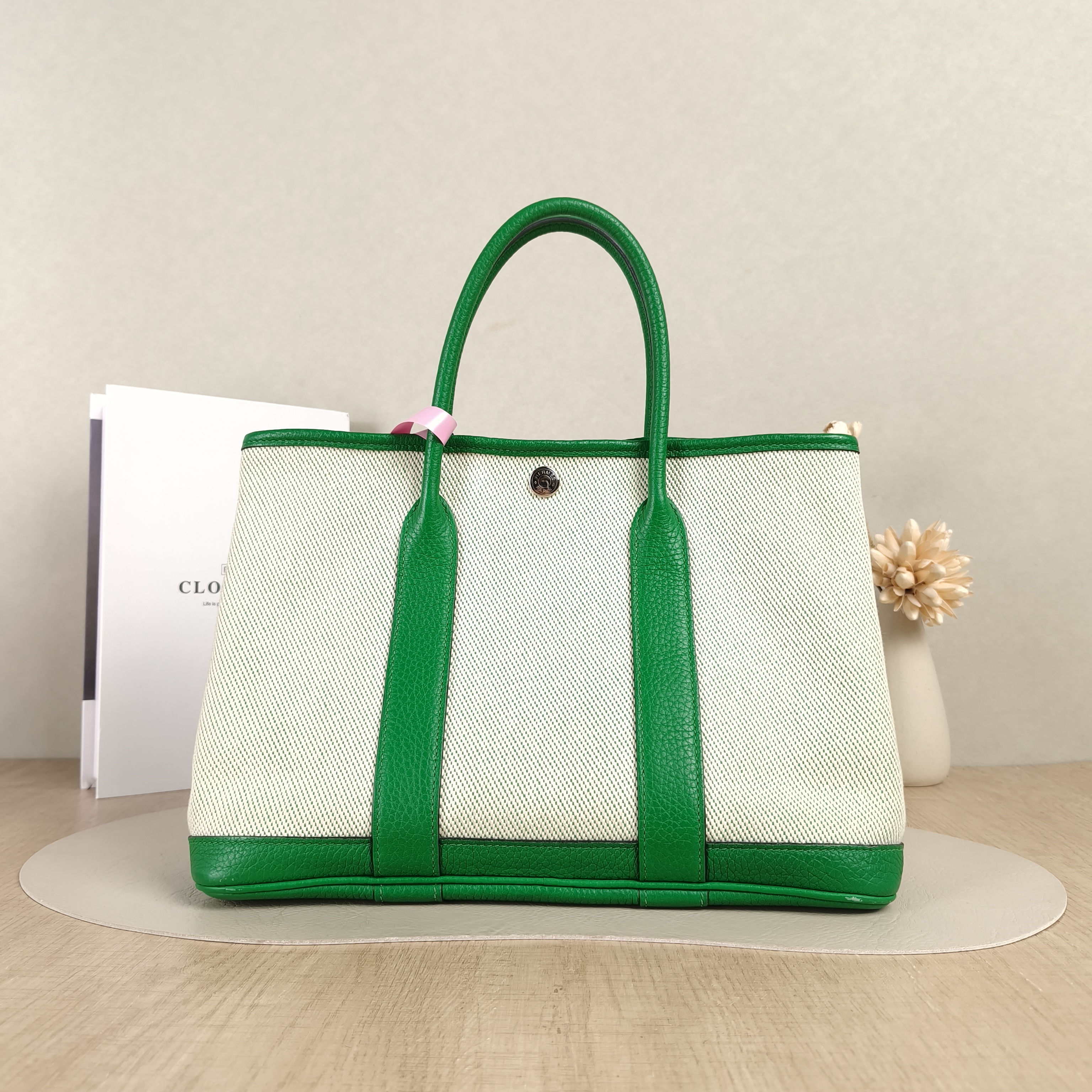 Hermès Top Handle Bag Garden Party 30 30Colorblock Canvas, Medium30 × 13 × 21 cm — cover view 3 of 5